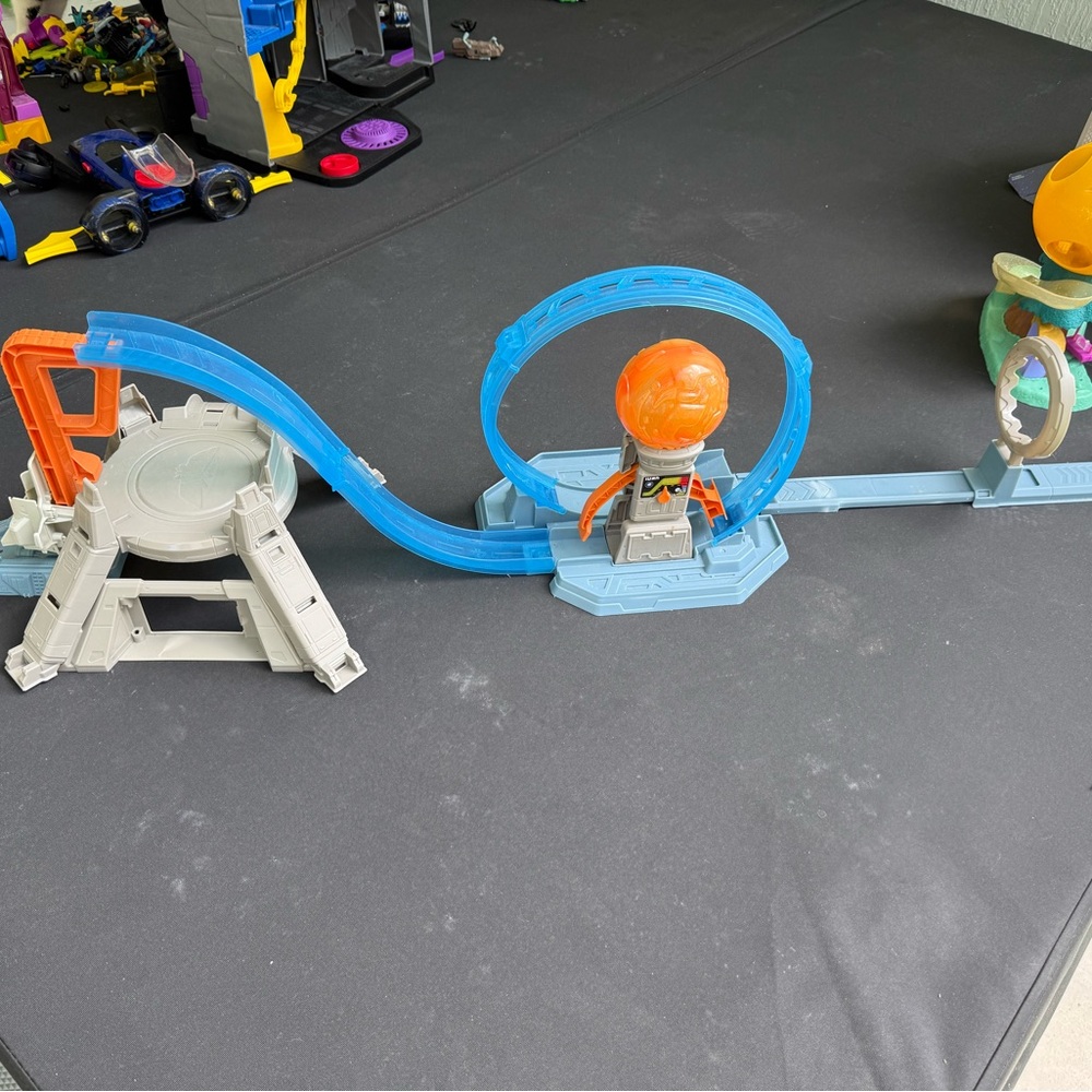 Blue and Red Action Track Set with Cars